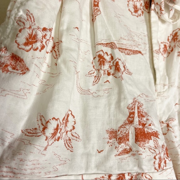 Madewell | Linen Cotton Blend Paradise Paper Bag Shorts Sz: 8 - Picture 2 of 6
